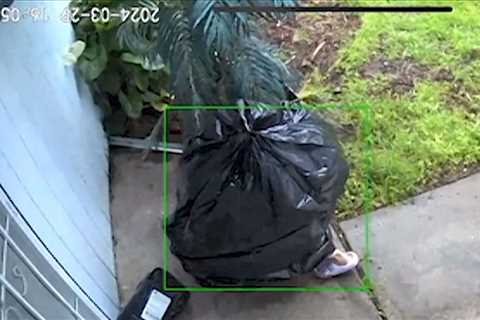 Porch Thief Steals Package From Home Disguised As Trash, Caught on Video