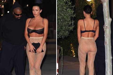 Bianca Censori Wears Nothing But Lace Bra During Date Night with Kanye