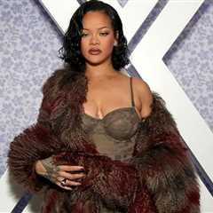 Rihanna Celebrated the Launch of Savage X Fenty at Nordstrom in a Fendi Patch Work Mongolian Fur..