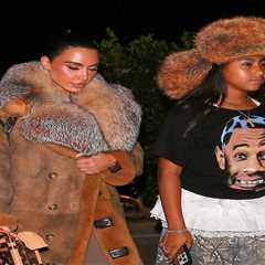 Kim Kardashian and North West Grab Dinner at Nobu Malibu with Kim Rocking a $11,100 Louis Vuitton..