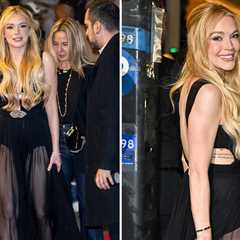 Lindsay Lohan Wears Sheer Dress for 'Our Little Secret' Premiere