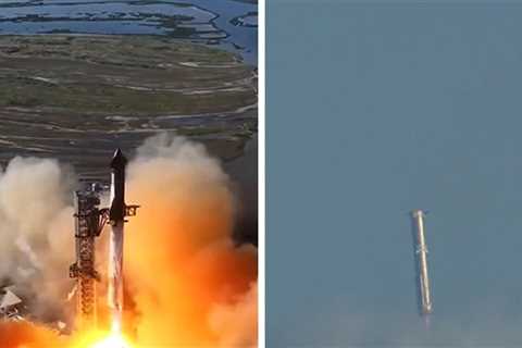 SpaceX Starship Launches From Texas As Donald Trump Looks On