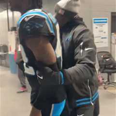 Panthers’ Sam Franklin Jr. restrained from rushing toward Buccaneers locker room in tense video