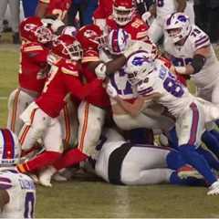 Chiefs benefit from controversial ball spot that was upheld on review in win over Bills