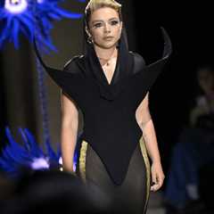 Structural Hooded Gown: Florence Pugh Stuns at LFW