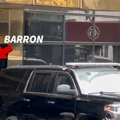 Barron Trump Driven to NYU Campus in Fleet of Secret Service SUVs, on Video