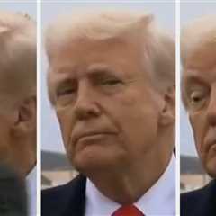 A Video Of Donald Trump Accidentally Being Hit In The Mouth By A Reporter's Microphone Is Going..