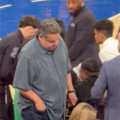 ‘Sopranos’ actor Steve Schirripa looked concerned for Tracy Morgan after he vomited at Knicks game