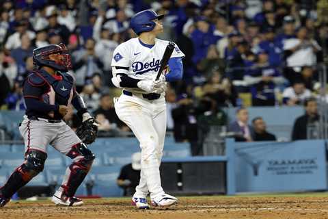 Dodgers’ Shohei Ohtani belts walk-off home run on bobblehead night as Braves hit another low