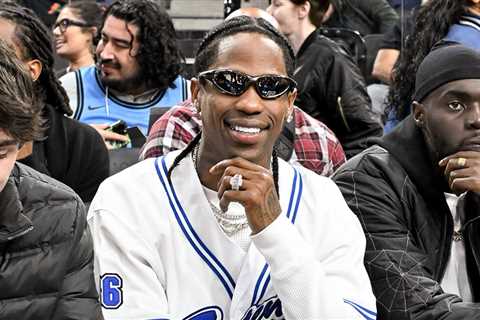 Travis Scott Attends Clippers Game Before Huge Coachella Performance