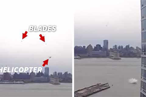New Angle of NYC Helicopter Crash Shows Parts Flying Off Before River Impact