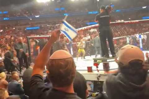 Dave Portnoy waves Israel’s flag after Hitler-praising, Holocaust-denying UFC fighter Bryce..