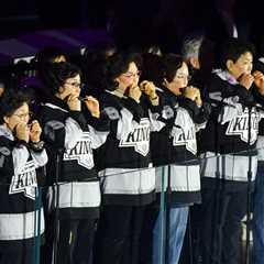 L.A. Kings Put Koreatown Senior Center Harmonica Class at Center Ice for Stanley Cup Playoffs..