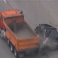 High-Speed L.A. Police Chase Ends in Gruesome Crash on Freeway, on Video