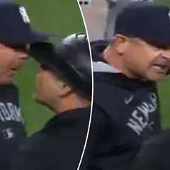 Seething Aaron Boone ejected for arguing controversial Yankees strike call