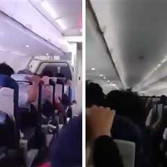 Flight Passengers Freak Out During Hail and Lightning Storm, Video Shows