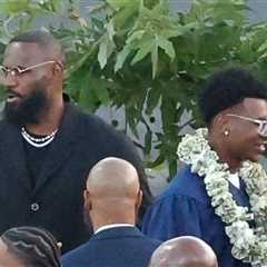 LeBron James, Family Celebrate Bryce's High School Graduation