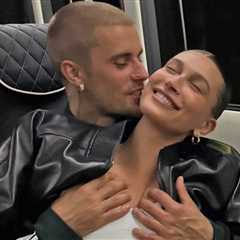 Justin Bieber Caresses Wife Hailey Bieber's Chest in Touchy-Feely IG Pics