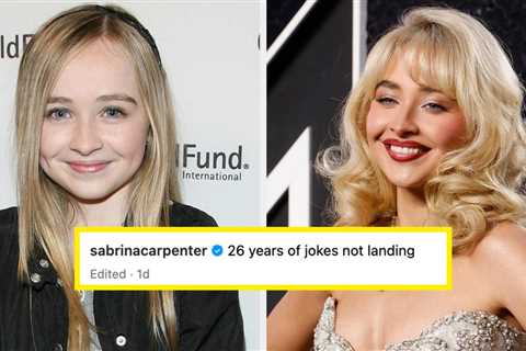 Sabrina Carpenter Seemingly Made A Joke About Her Cringeworthy Digital Footprint In Her Birthday..