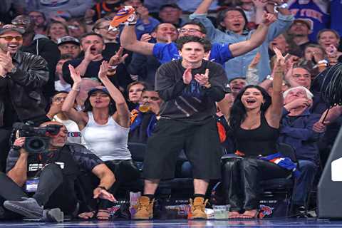 Kylie, Kendall Jenner join Timothee Chalamet for Knicks-Celtics Game 4 along celebrity row