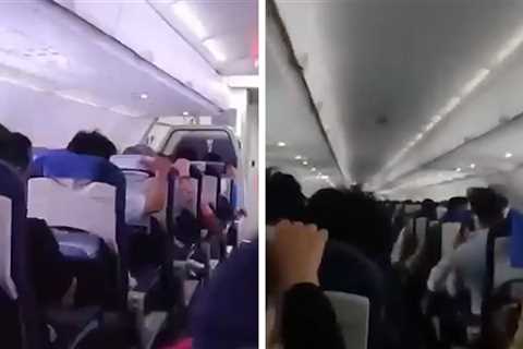 Flight Passengers Freak Out During Hail and Lightning Storm, Video Shows