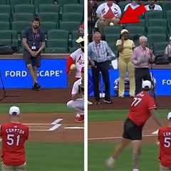 Taylor Lewan Throws Horrible First Pitch At Cardinals Game, Misses Wide Left