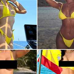 Bikini Babes Dripped In Yellow Guess Who!