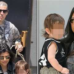 Kourtney Kardashian, Travis Barker Step Out with Baby Rocky for Rare Public Appearance