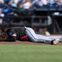 Marlins’ Ryan Weathers gets drilled in the head by own catcher in scary moment