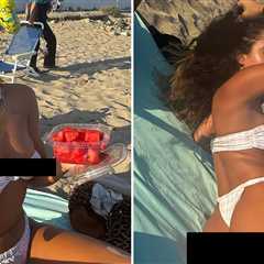 Sommer Ray's Beach Picnic, Nothin' but Toasty Buns and Watermelon!