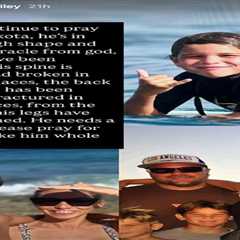 Surfing legend’s 20-year-old son ‘fighting for his life’ after being pinned between cars in..