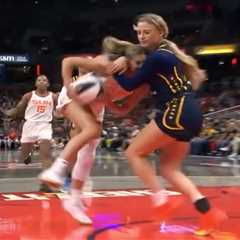 Fever game ends in absolute chaos after Caitlin Clark is knocked down —as furious blame game erupts