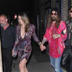 Elizabeth Hurley and Billy Ray Cyrus Attend Miley Cyrus’ Film in London