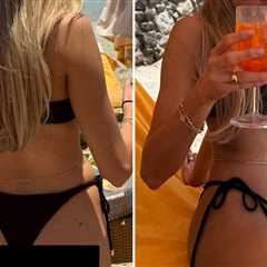 Can You Guess the A-Lister in Her Cheeky Black Bikini?! Welcome to Greece!