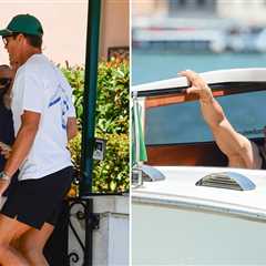Tom Brady, Orlando Bloom Catch Ride On Water Taxi During Bezos-Sanchez Wedding Week