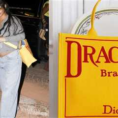 Fashion Bomb Accessories: Rihanna Sported a Yellow Dior ‘Dracula’ Tote by Jonathan Anderson with..