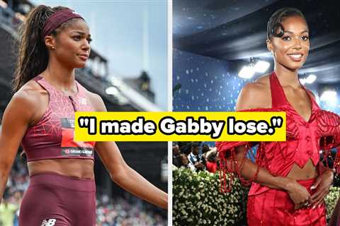 Olympian Gabby Thomas Called Out A Heckler Who Made Personal Insults About Her White Guy Fiancé,..