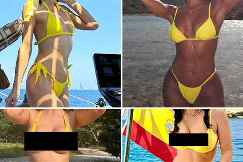 Bikini Babes Dripped In Yellow Guess Who!