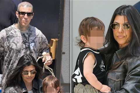 Kourtney Kardashian, Travis Barker Step Out with Baby Rocky for Rare Public Appearance