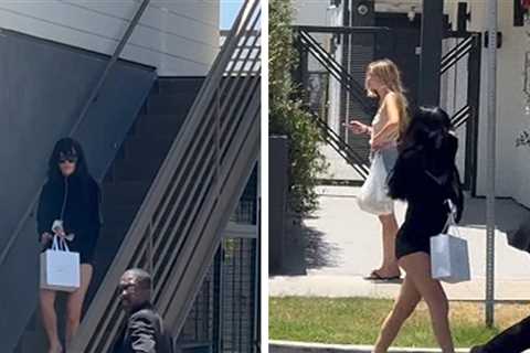 Bianca Censori Flaunts Long Legs in Tiny Shorts, Drives Through L.A. With Kanye