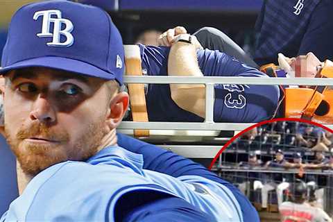 Tampa Bays Rays Pitcher Hunter Bigge Hit In Face By 105 MPH Foul Ball