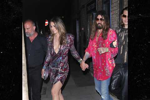 Elizabeth Hurley and Billy Ray Cyrus Attend Miley Cyrus’ Film in London