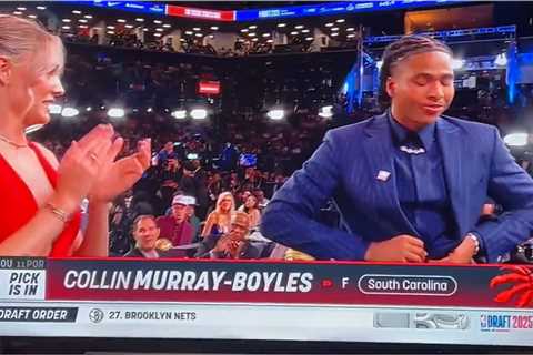 Collin Murray-Boyles drops F-bomb in viral reaction to getting picked by Raptors