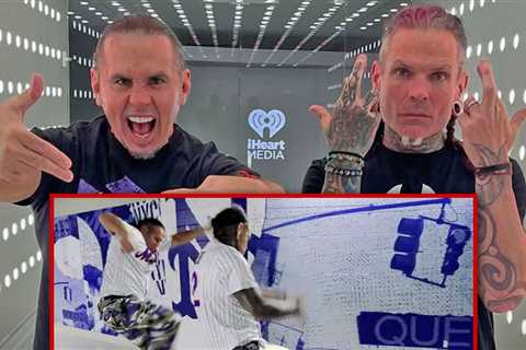 Matt and Jeff Hardy 'Beat Up' Giraffe Mascot At Mets Game, Throw Out First Pitch