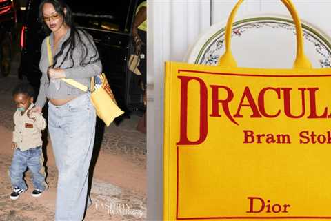 Fashion Bomb Accessories: Rihanna Sported a Yellow Dior ‘Dracula’ Tote by Jonathan Anderson with..