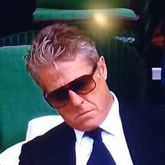 Hugh Grant Appears to Fall Asleep at Wimbledon