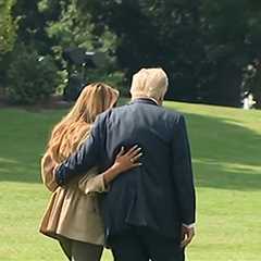 President Trump Gets Handsy With Melania Leaving White House