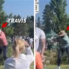 Travis Kelce Struggles on Golf Course, Pounds Beers with Brother Jason & Baker Mayfield