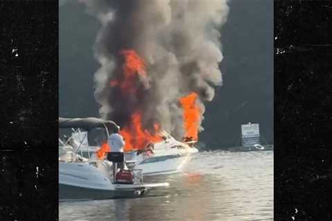 Boat Goes Up in Flames on 4th of July
