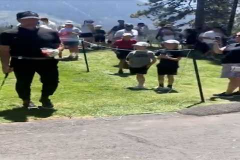 Aaron Rodgers’ sarcastic response after ‘almost’ hitting a kid at celebrity golf tournament